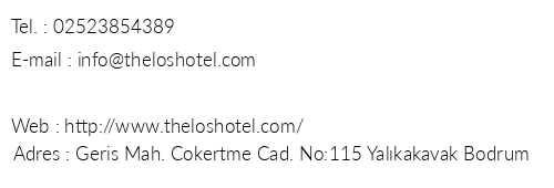 The Losh Otel telefon numaralar, faks, e-mail, posta adresi ve iletiim bilgileri